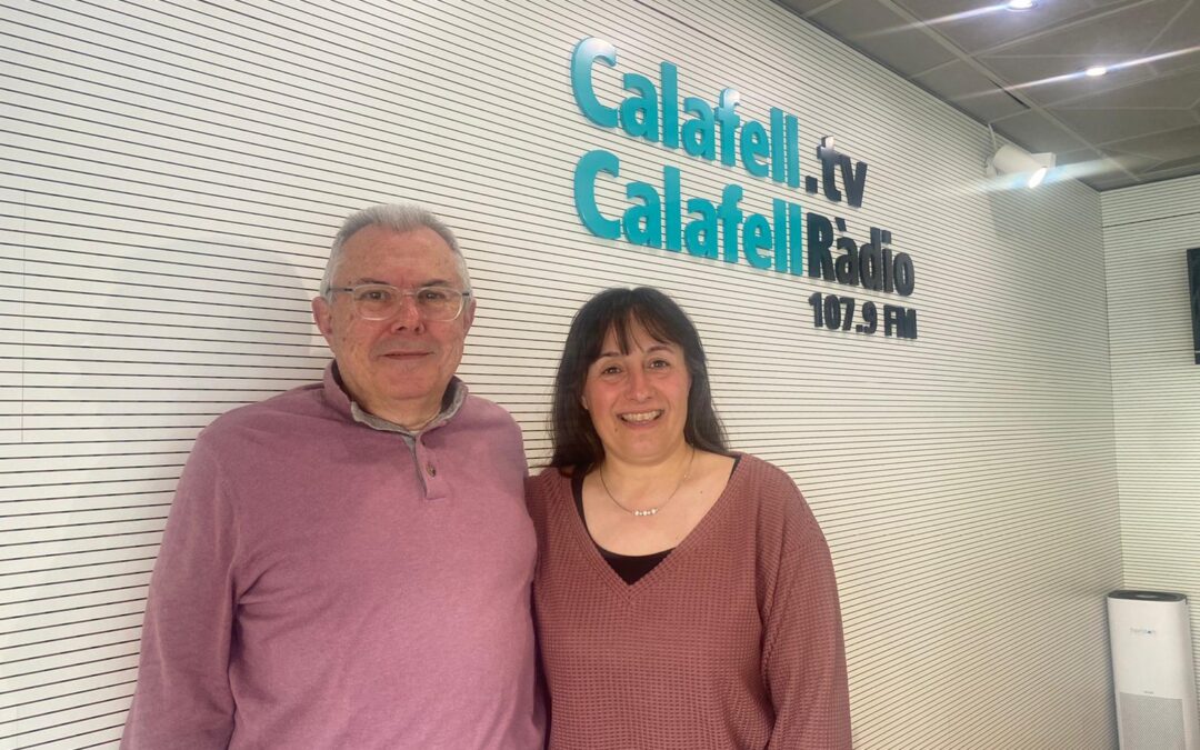 El president de Fòrum Calafell, Josep Soria i la Regidora de Comerç, Lluïsa Lastra a CalafellRàdio.